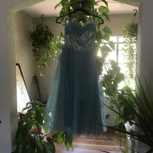 Vintage 50s Evening Gown Layered Tulle